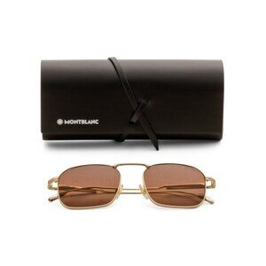 MONT BLANC Gold/Brown 53mm Designer Sunglasses